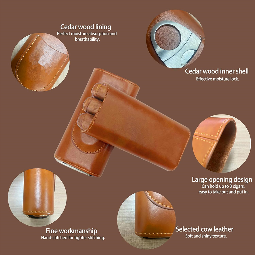 Cigar Case Travel Humidor Kit  - Home Fragrance Maple Walnut ulasan dan harga