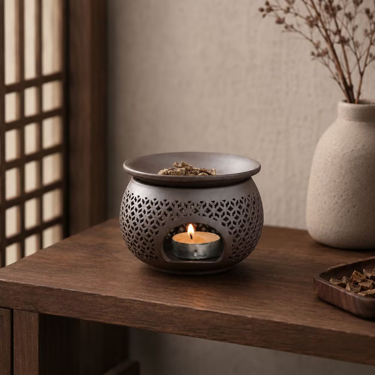 Ceramic Carved Incense Burner  - Home Fragrance Incense ulasan dan harga